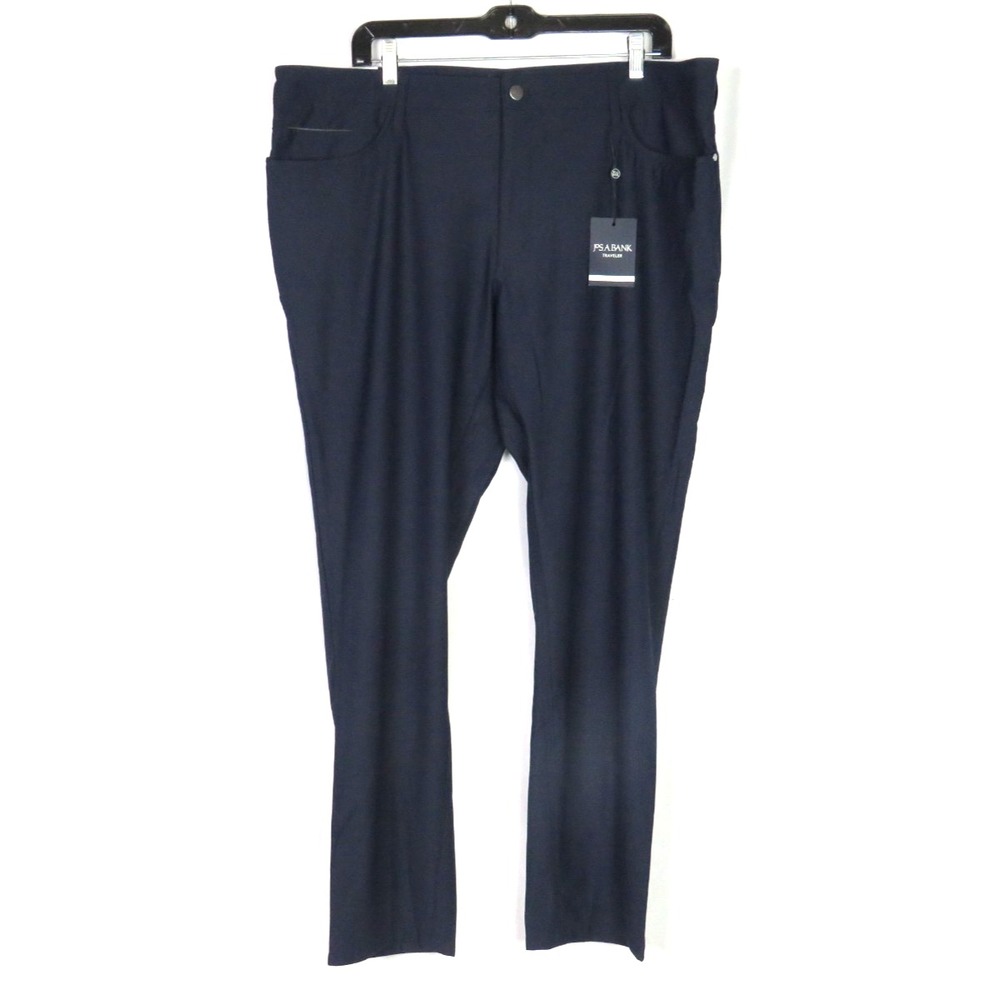 Jos. A. Bank Traveler Active 5 Pocket SLIM FIT 40x30 Navy 100% polyester pants